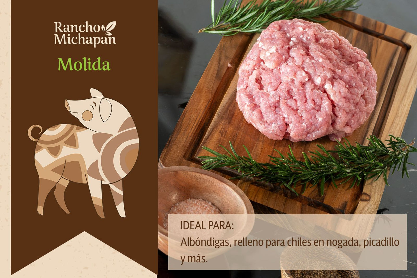 Proteína molida de cerdo